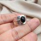 925 SOLID STERLING SILVER NATURAL BLACK ONYX GEMSTONE HANDMADE RING , ALL SIZES AVAILABLE