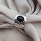 925 SOLID STERLING SILVER NATURAL BLACK ONYX GEMSTONE HANDMADE RING , ALL SIZES AVAILABLE