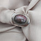 925 SOLID STERLING SILVER NATURAL PURPLE LABRADORITE GEMSTONE HANDMADE RING, ALL SIZES AVAILABLE