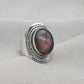 925 SOLID STERLING SILVER NATURAL PURPLE LABRADORITE GEMSTONE HANDMADE RING, ALL SIZES AVAILABLE