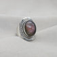 925 SOLID STERLING SILVER NATURAL PURPLE LABRADORITE GEMSTONE HANDMADE RING, ALL SIZES AVAILABLE