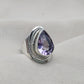 925 SOLID STERLING SILVER NATURAL AMETHYST GEMSTONE HANDMADE RING, ALL SIZES AVAILABLE