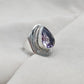 925 SOLID STERLING SILVER NATURAL AMETHYST GEMSTONE HANDMADE RING, ALL SIZES AVAILABLE