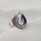 925 SOLID STERLING SILVER NATURAL AMETHYST GEMSTONE HANDMADE RING, ALL SIZES AVAILABLE