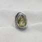 925 SOLID STERLING SILVER NATURAL LEMON QUARTZ GEMSTONE HANDMADE RING, ALL SIZES AVAILABLE