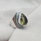 925 SOLID STERLING SILVER NATURAL LEMON QUARTZ GEMSTONE HANDMADE RING, ALL SIZES AVAILABLE