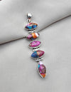 925 SOLID STERLING SILVER NATURAL SPINY OYSTER TURQUOISE GEMSTONE MARQUISE SHAPE HANDMADE PENDANT