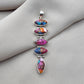 925 SOLID STERLING SILVER NATURAL SPINY OYSTER TURQUOISE GEMSTONE MARQUISE SHAPE HANDMADE PENDANT