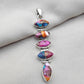 925 SOLID STERLING SILVER NATURAL SPINY OYSTER TURQUOISE GEMSTONE MARQUISE SHAPE HANDMADE PENDANT