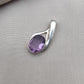 925 SOLID STERLING SILVER NATURAL AMETHYST GEMSTONE OVAL FACETED CUT SHAPE HANDMADE PENDANT