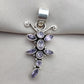 925 SOLID STERLING SILVER NATURAL AMETHYST GEMSTONE BUTTERFLY DESIGN HANDMADE PENDANT