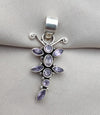 925 SOLID STERLING SILVER NATURAL AMETHYST GEMSTONE BUTTERFLY DESIGN HANDMADE PENDANT