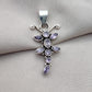 925 SOLID STERLING SILVER NATURAL AMETHYST GEMSTONE BUTTERFLY DESIGN HANDMADE PENDANT