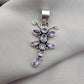 925 SOLID STERLING SILVER NATURAL AMETHYST GEMSTONE BUTTERFLY DESIGN HANDMADE PENDANT