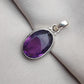 925 SOLID STERLING SILVER NATURAL AMETHYST GEMSTONE HANDMADE PENDANT