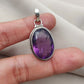 925 SOLID STERLING SILVER NATURAL AMETHYST GEMSTONE HANDMADE PENDANT