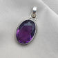 925 SOLID STERLING SILVER NATURAL AMETHYST GEMSTONE HANDMADE PENDANT