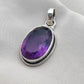 925 SOLID STERLING SILVER NATURAL AMETHYST GEMSTONE HANDMADE PENDANT
