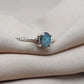 925 SOLID STERLING SILVER NATURAL LABRADORITE GEMSTONE HANDMADE RING, ALL SIZES AVAILABLE