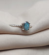 925 SOLID STERLING SILVER NATURAL LABRADORITE GEMSTONE HANDMADE RING, ALL SIZES AVAILABLE
