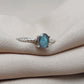 925 SOLID STERLING SILVER NATURAL LABRADORITE GEMSTONE HANDMADE RING, ALL SIZES AVAILABLE