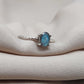 925 SOLID STERLING SILVER NATURAL LABRADORITE GEMSTONE HANDMADE RING, ALL SIZES AVAILABLE