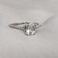 925 SOLID STERLING SILVER NATURAL CRYSTAL QUARTZ GEMSTONE HANDMADE RING, ALL SIZES AVAILABLE