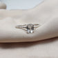 925 SOLID STERLING SILVER NATURAL CRYSTAL QUARTZ GEMSTONE HANDMADE RING, ALL SIZES AVAILABLE