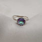 925 SOLID STERLING SILVER NATURAL MYSTIC TOPAZ GEMSTONE HANDMADE RING, ALL SIZES AVAILABLE