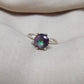 925 SOLID STERLING SILVER NATURAL MYSTIC TOPAZ GEMSTONE HANDMADE RING, ALL SIZES AVAILABLE