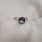 925 SOLID STERLING SILVER NATURAL MYSTIC TOPAZ GEMSTONE HANDMADE RING, ALL SIZES AVAILABLE