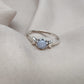 925 SOLID STERLING SILVER NATURAL BLUE LACE AGATE GEMSTONE HANDMADE RING, ALL SIZES AVAILABLE