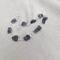 925 SOLID STERLING SILVER NATURAL RAW TANZANITE HANDMADE BRACELET,8 INCHES