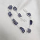 925 SOLID STERLING SILVER NATURAL RAW TANZANITE HANDMADE BRACELET,8 INCHES
