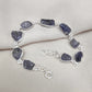 925 SOLID STERLING SILVER NATURAL RAW TANZANITE HANDMADE BRACELET,8 INCHES