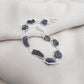 925 SOLID STERLING SILVER NATURAL RAW TANZANITE HANDMADE BRACELET,8 INCHES