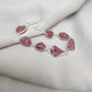 925 SOLID STERLING SILVER NATURAL RAW STRAWBERRY QUARTZ HANDMADE BRACELET