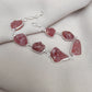 925 SOLID STERLING SILVER NATURAL RAW STRAWBERRY QUARTZ HANDMADE BRACELET