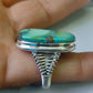 925 SOLID STERLING SILVER NATURAL TURQUOISE GEMSTONES HANDMADE RING, ALL SIZES AVAILABLE