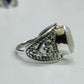 925 SOLID STERLING SILVER NATURAL Mother of Pearl GEMSTONES HANDMADE RING, ALL SIZES AVAILABLE