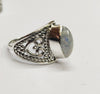 925 SOLID STERLING SILVER NATURAL RAINBOW MOONSTONE GEMSTONES HANDMADE RING, ALL SIZES AVAILABLE