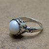 925 SOLID STERLING SILVER NATURAL Mother of Pearl GEMSTONES HANDMADE RING, ALL SIZES AVAILABLE