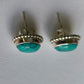 925 SOLID STERLING SILVER NATURAL TURQUOISE GEMSTONE STUD EARRING