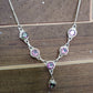 925 SOLID STERLING SILVER NATURAL MYSTIC QUARTZ HANDMADE NECKLACE,18 INCHES