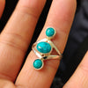925 SOLID STERLING SILVER NATURAL TURQUOISE GEMSTONES HANDMADE RING, ALL SIZES AVAILABLE