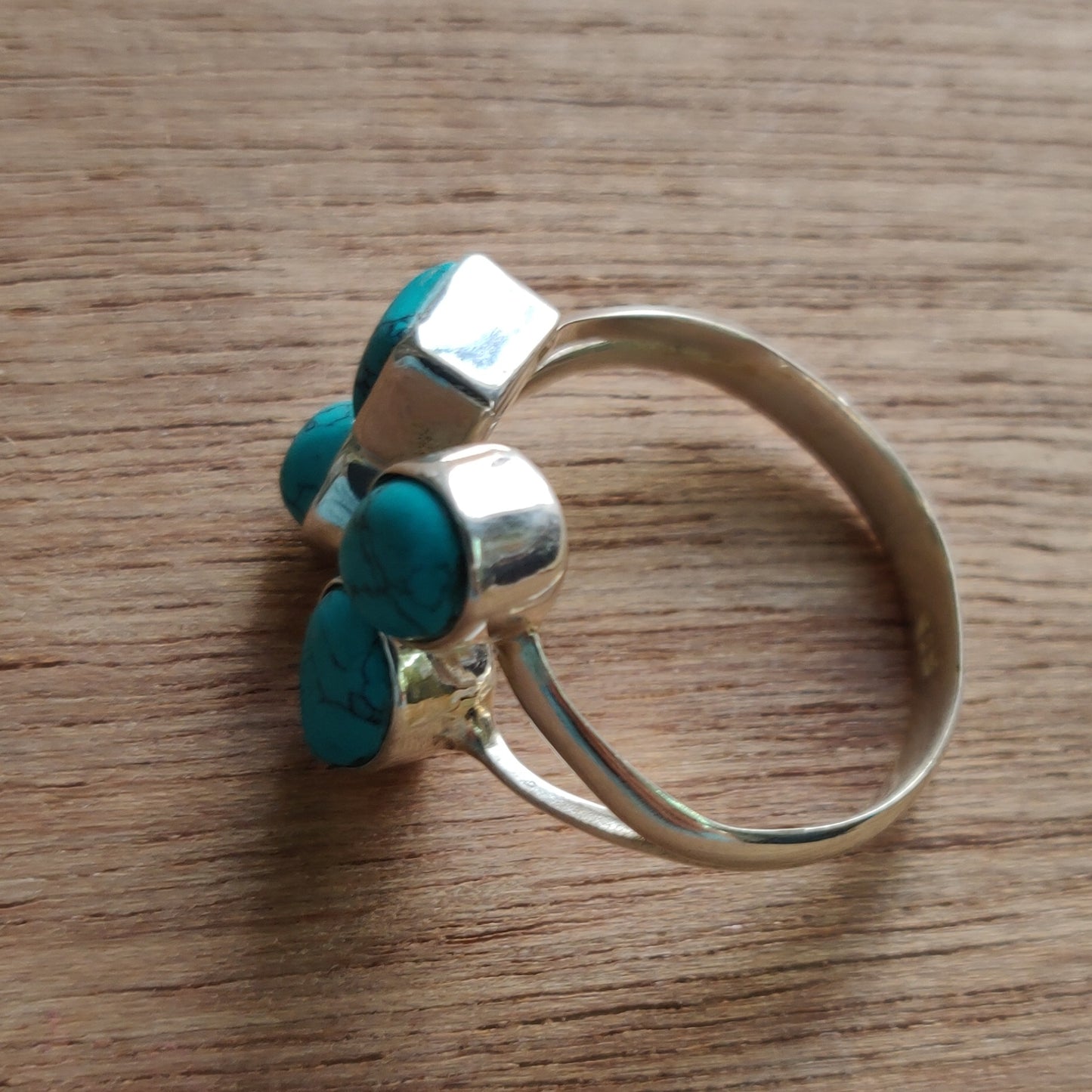 925 SOLID STERLING SILVER NATURAL TURQUOISE GEMSTONES HANDMADE RING, ALL SIZES AVAILABLE