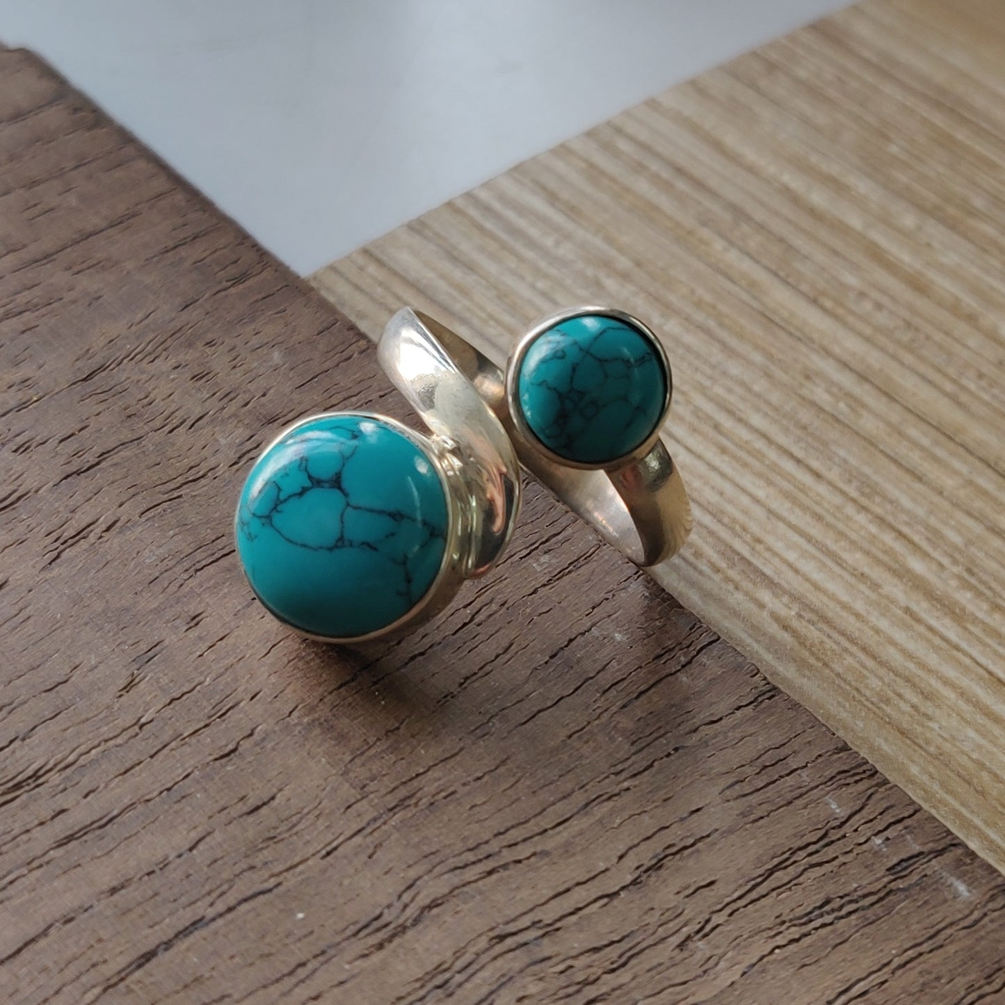 925 SOLID STERLING SILVER NATURAL TURQUOISE GEMSTONES HANDMADE RING, ALL SIZES AVAILABLE