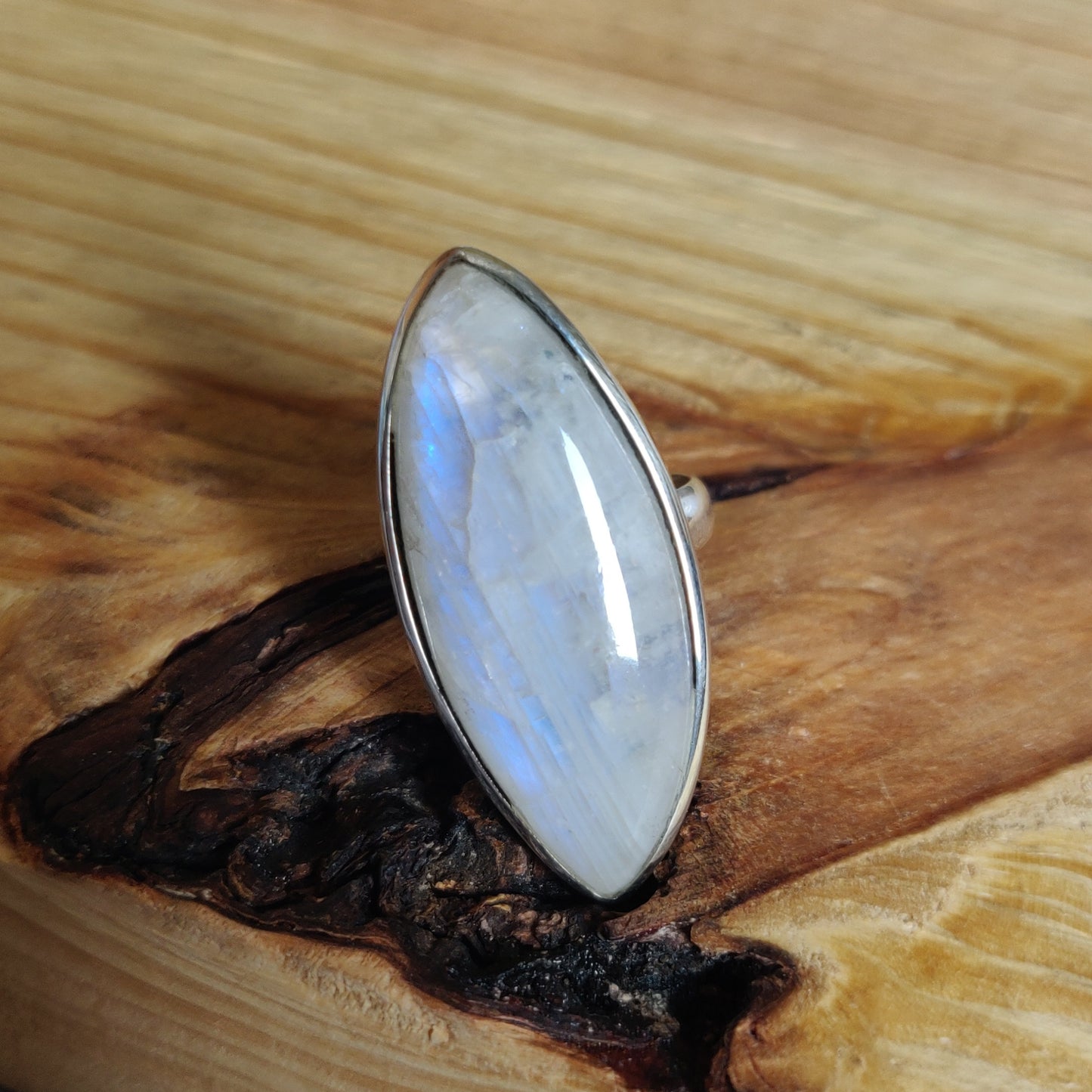925 SOLID STERLING SILVER NATURAL RAINBOW MOONSTONE GEMSTONES HANDMADE RING, ALL SIZES AVAILABLE