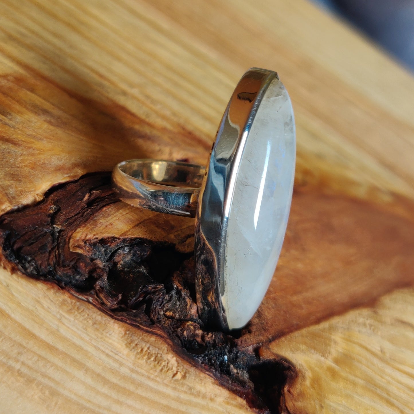 925 SOLID STERLING SILVER NATURAL RAINBOW MOONSTONE GEMSTONES HANDMADE RING, ALL SIZES AVAILABLE