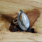 925 SOLID STERLING SILVER NATURAL RAINBOW MOONSTONE GEMSTONES HANDMADE RING, ALL SIZES AVAILABLE